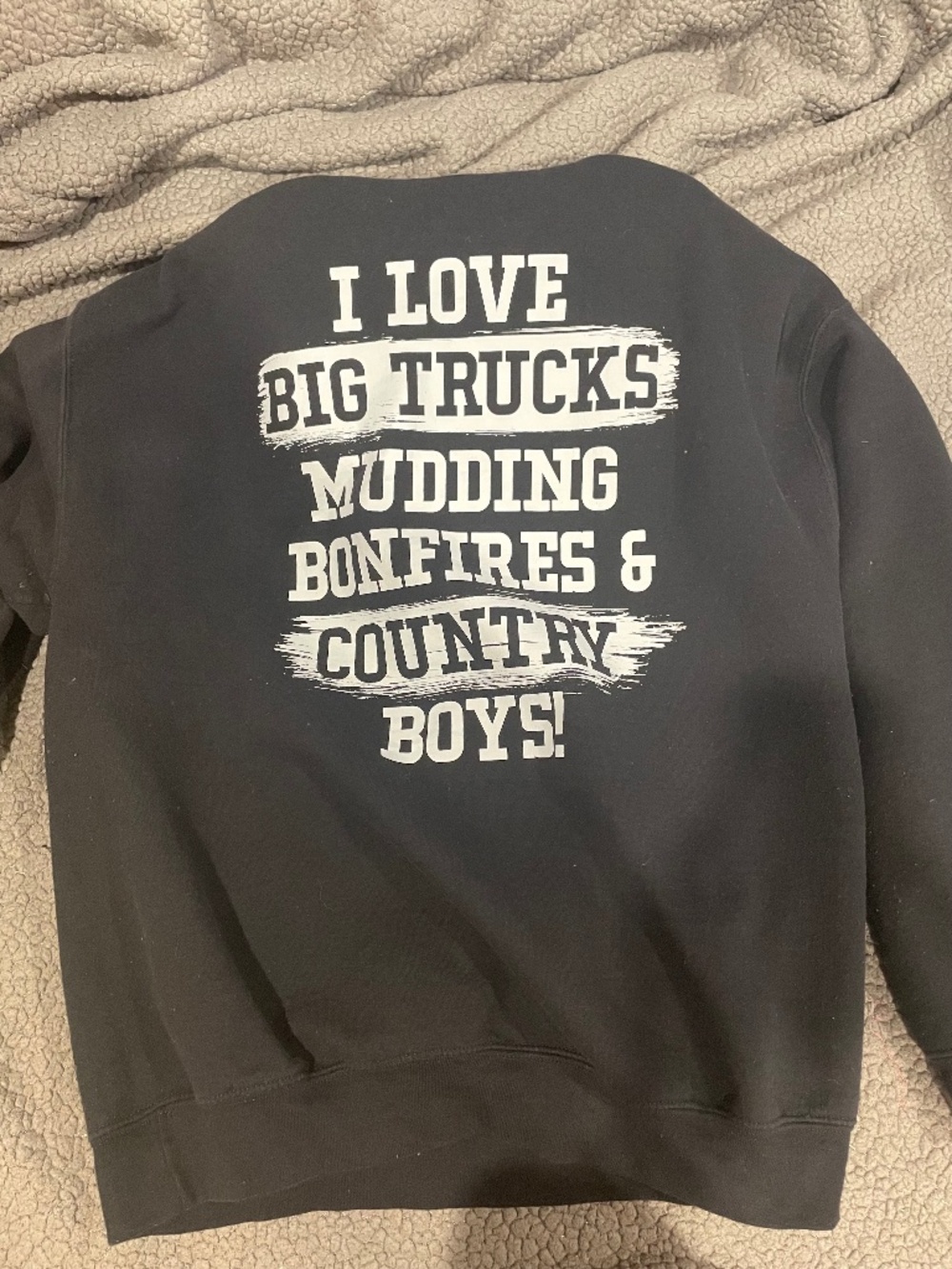Black “I Love Big Trucks” Sweatshirt